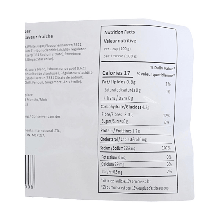 Chou émincé frais et croustillant à la moutarde, 2.82 oz x4 4