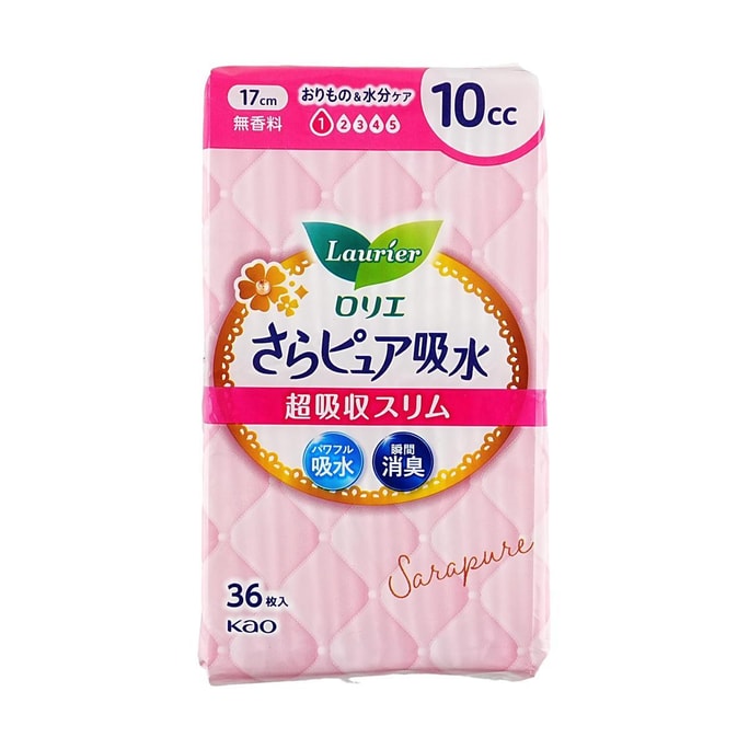 KAO Laurier Sara Pure Absorbent Super Absorbent Slim 10cc Unscented 36 pieces