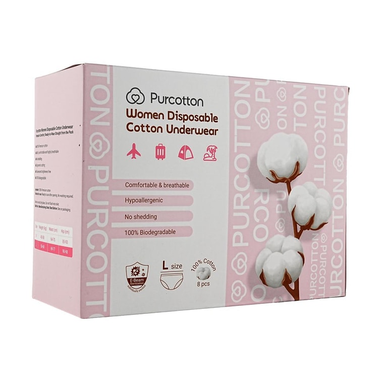 Disposable Cotton Panties Women Size L 8pcs Sterile Individually Wrapped 7
