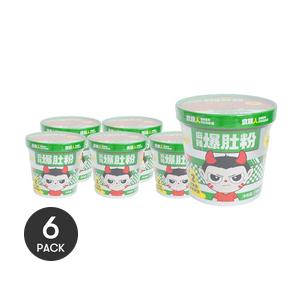 【限時6桶搶購裝】食族人 麻辣素爆肚粉 150g*6桶【包裝隨機發】