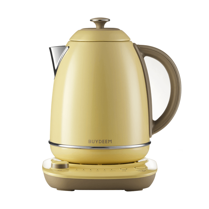 【$5 off】BUYDEEM Temperature-Controlled Electric Kettle, Elegant Design K740, Little Goose Yellow