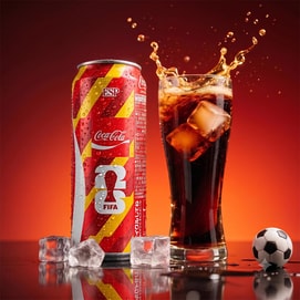 Coca Cola FIFA World Cup Limited Edition Can,8.45 fl oz *6【6 Packs】【Random Flag Design,Packing May Vary】