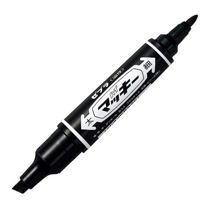 Zebra Double-ended coarse oil-based marker pen black