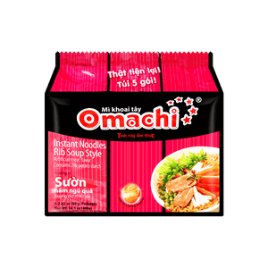 越南OMACHI 方便面即食拉面 排骨汤味 80g*5包【添加土豆淀粉】