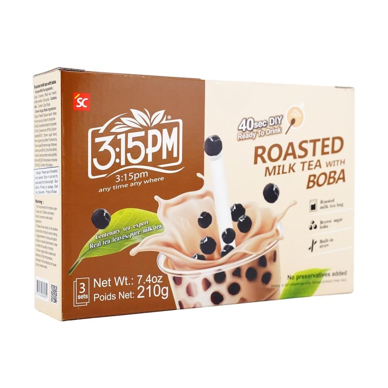 Charcoal Roasted Boba Pearl Milk Tea, 7.41 oz 6