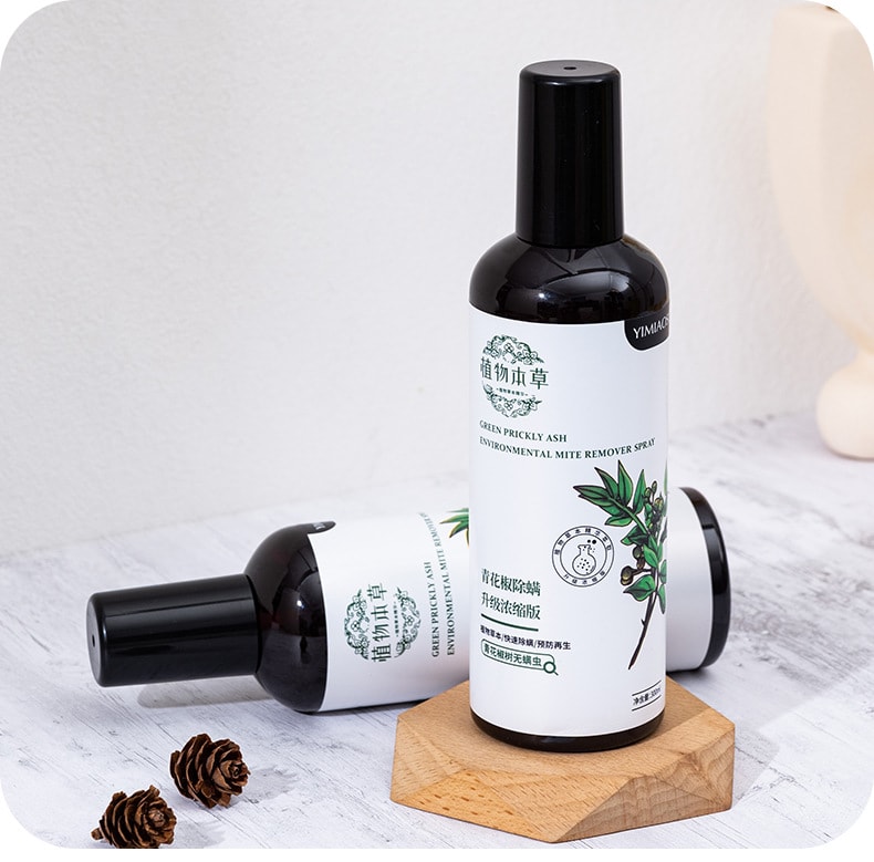 植物草本 植物除蟎噴霧除蟎劑 青花椒除蟎劑 居家植物衣物祛蟎蟲 居家清潔 除蟎除臭 殺菌 300mL(2瓶裝)