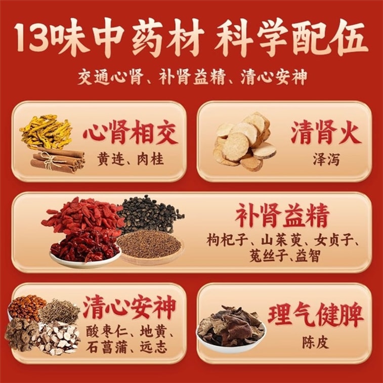 【中国直邮】 方里 方大交通心肾胶囊 补肾益精清心安神肝肾阴虚心悸不宁多梦 36粒/盒 4