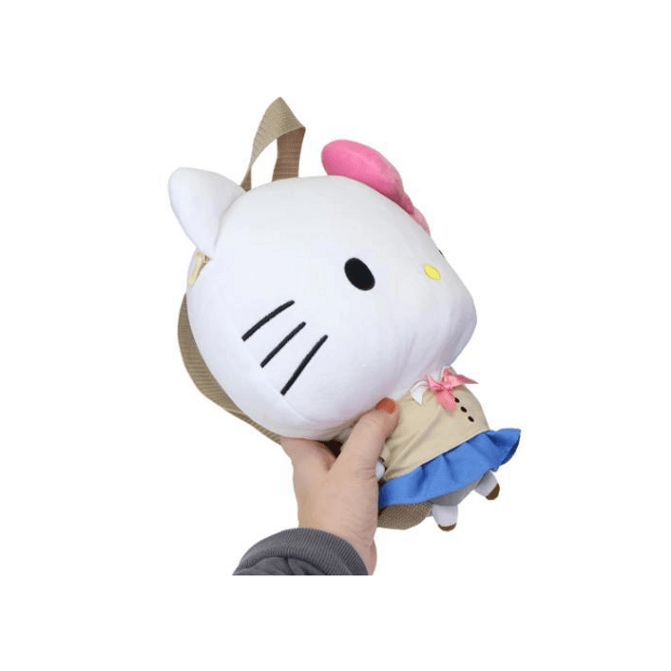 hello kitty head backpack AI ACCESSORY INNOVATIONS Sanrio Signature Bow Face and 3D Ear Design Faux Leather Mini 11" Spacious enough to carry your essentials Bioworld Sanrio Hello Kitty Head