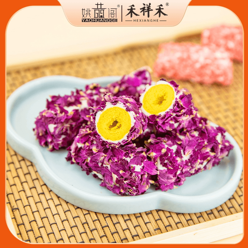 Henan Luoyang Specialty Rose Floss Pastry Handmade Snack Gift Box for Travel and Gifting, Rose Pastry 130g*1 Box