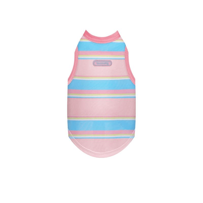 [중국 직배송] 터치독 강아지 자외선 차단 슈트 (줄무늬, 핑크, S 사이즈) - 도파민 함유 강아지 자외선 차단 슈트
