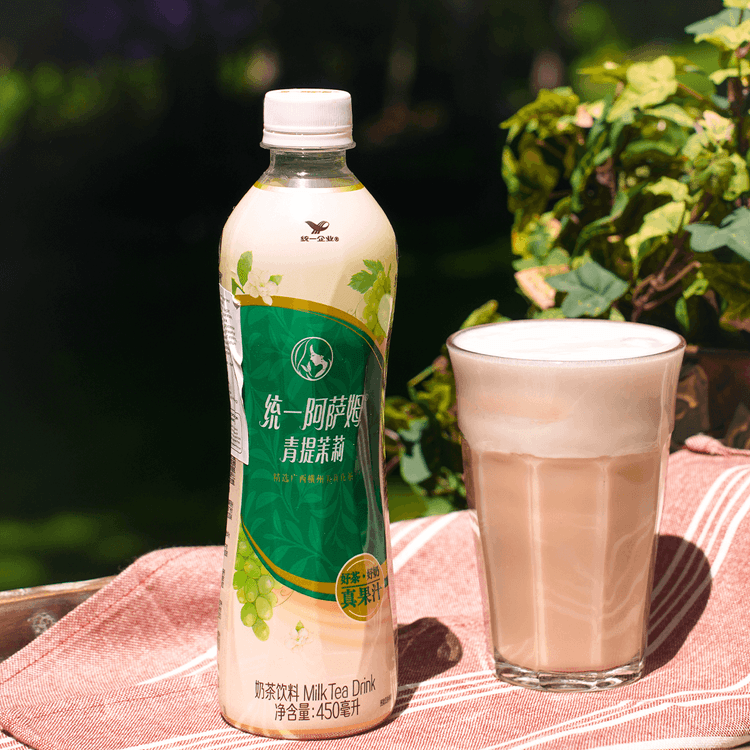 Uni-President Assam Milk Tea Qingti Jasmine Flavor 450ml - Yami.com