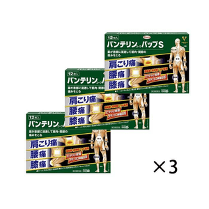 [일본 직배송] 코와 제약 반텔린 목, 어깨, 관절 염좌 및 근육통 완화 파스, 24개입 x 3박스 (일본)