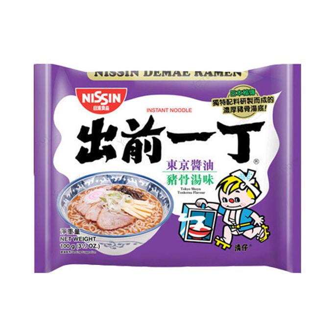 日本NISSIN日清 出前一丁 即食汤面 东京酱油猪骨汤味 100g