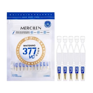 377 VC Whitening Anti-Wrinkle Essence【Whitening Nemesis of Yellow & Dark Skin】Moisturizing Hydrate Soothe Firm Brighten Skin Anti-Glycation Anti-Oxidation Improving Dullness Shrinking Pores 20pcs/box