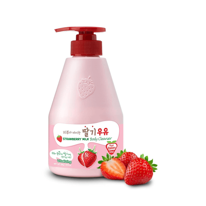 Kwailnara Milk Body Cleanser Gentle Nourishing Wash 560ml Strawberry