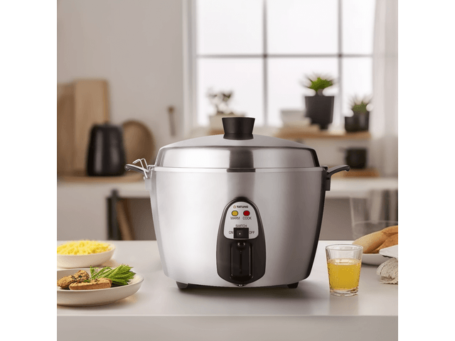 TATUNG 6-Cup Rice Cooker Stainless Steel Multi-Functional TAC-06KN