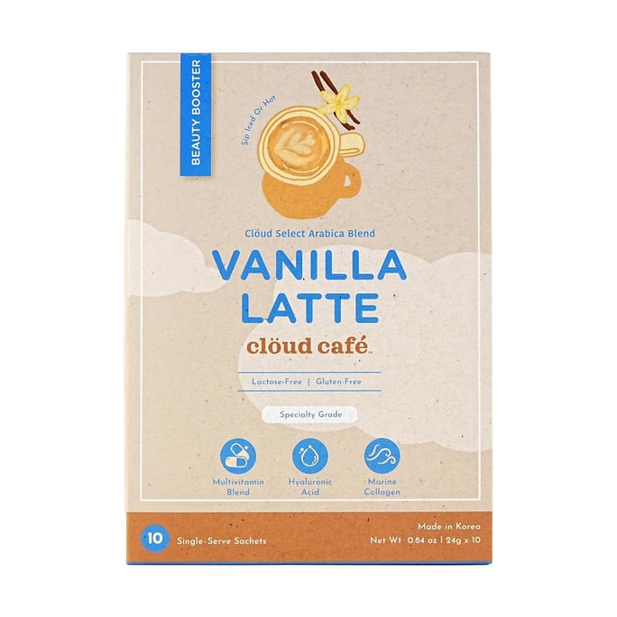 Cloud Cafe Collagen Infused Vanilla Latte 10packs