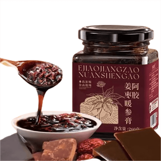 Ejiao ginger jujube warm ginseng ointment for women Nourishing Qi and blood to drive away cold 260g/can