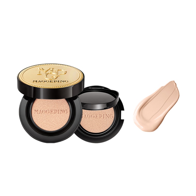 MAOGEPING毛戈平MGP 奢華魚子醬無瑕氣墊粉底液 強遮瑕 輕妝感養膚防曬乾皮氣墊 SPF30·PA+++ 8g #801 白皙膚色 隨肌應變 奢華緞光感 5