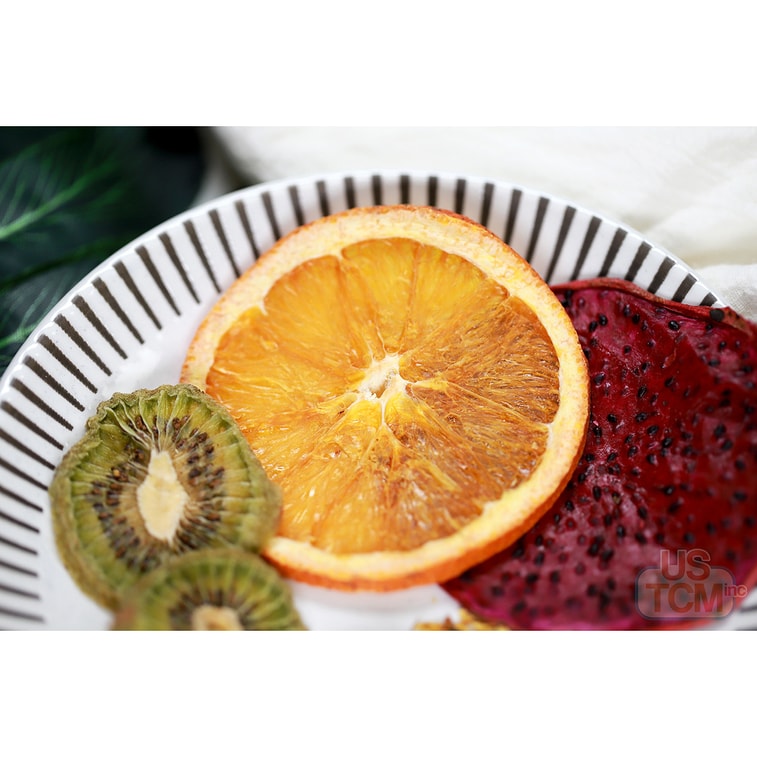 USTCM JoyFull Mixed Fruit Flower Tea || RedDragonFruit-Tangerine-Kiwi-Osmanthus 3 Packs 5