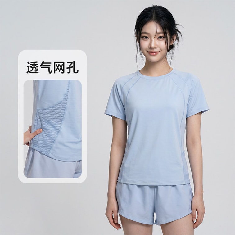 White Sports T‑Shirt Size 2XL 1 Piece Side Mesh Panel Lightweight Breathable Quick‑Dry Short‑Sleeve Top For Running & Fitness 4