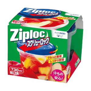 Asahi Kasei Ziploc Screw Lock [730ML 1 piece] Container usable for liquids