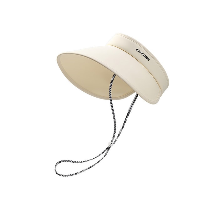 Summer Large Brimmed Hat Outdoor Hollow Top Sun Shade UV Protection Foldable Sun Hat Deep Beige