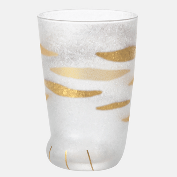 ISHIZUKA GLASS 石塚硝子||ADERIA coconeco premium可爱猫爪玻璃杯||虎纹图案 1个