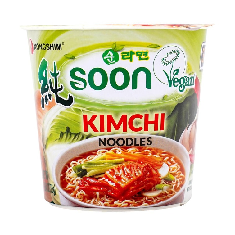 Soon Vegan Kimchi Cup Noodle, 2.65 oz 【Vegetarian】 3