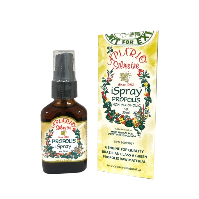 1 Bottle of Apiario Silvestre Brazilian Green Bee Propolis Spray Glycolic Extract 30ml-Non Alcoholic Wax Free Sugar Free