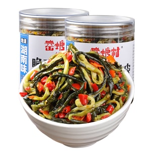 【中国直邮】窑塘村 脆爽黄瓜皮   辣椒酱 湖南特产 下饭菜  腌菜剁椒 开味菜咸菜 拌面 拌饭  280g 