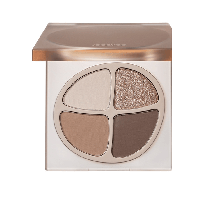 Four color eyeshadow plate F10 milk and apricot plate