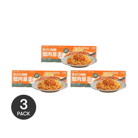 不等 泰式红咖喱蟹肉意面 快煮速食意大利面 215g *3【3份超值装】【大分量蟹肉包 口口有蟹肉】