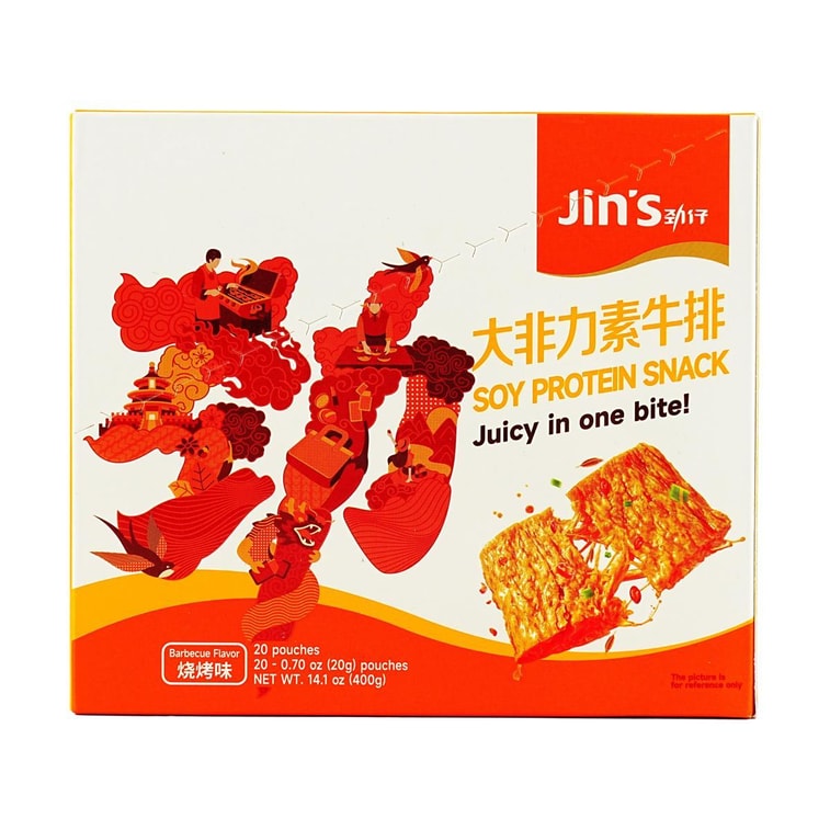 劲仔 手撕素肉 韩式烧烤味 豆干辣条 20袋入 400g【新旧包装随机发】 3