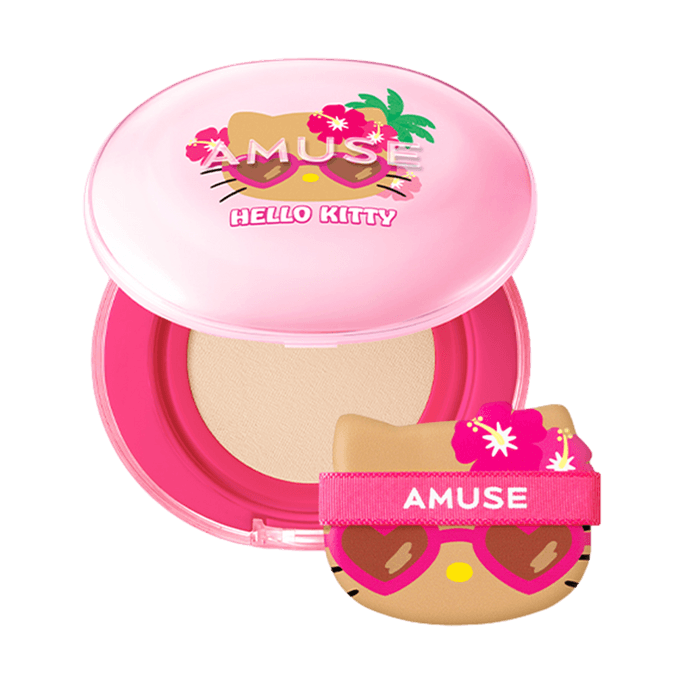Dew Power Vegan Cushion Fundation,  SPF50+ / PA++++ , #1.5 NATURAL【Tanning Hello Kitty Collaboration Limited Edition】