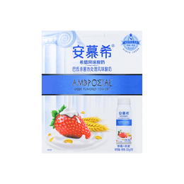 安慕希 希腊风味酸奶 草莓燕麦味 200g*10瓶【整箱10瓶装】