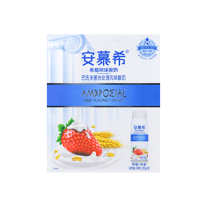 伊利 安慕希 希腊风味酸奶 草莓燕麦味 200g*10瓶【整箱10瓶装】