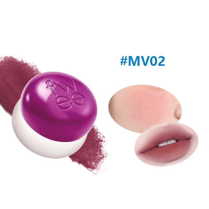韩国FWEE 唇颊两用布丁膏 哑光丝绒唇泥膏口红腮红 5g #MV02 Hurt