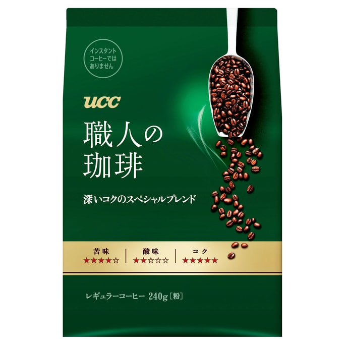 UCC JAPAN Black Coffee Powder Green 240g