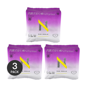 BABYCARE BC 小N內褲式安心褲 夏日超薄透氣款 仿生膚感舒適無痕抑菌女性衛生安睡褲 XL 90-115cm 夜用專研 4條*3【超值裝】