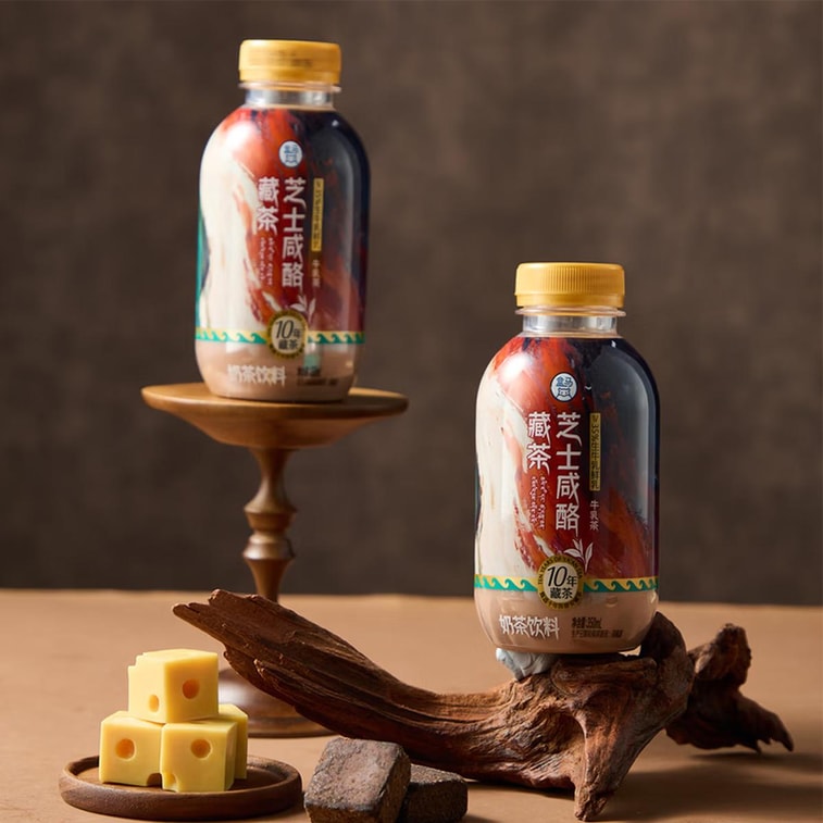 치즈 솔티 치즈 티베탄 티 밀크티 11.83 fl oz*4팩【10년 숙성 티베탄 티】【신선한 우유 35% 이상 함유】 8