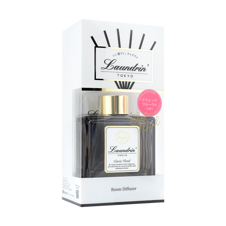 日本LAUNDRIN'  无火香熏 室内扩香 香水棒 植物萃取香薰 经典花香 80ml 4