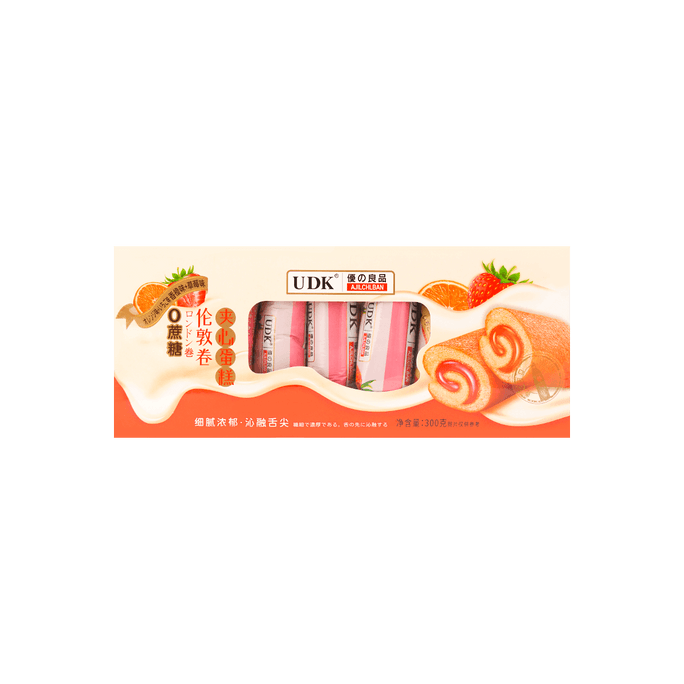 Orange & Strawberry London Roll Cakes, 10.58oz