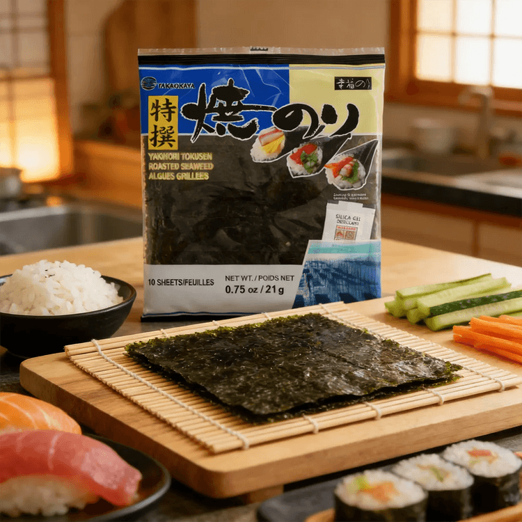 Takaokaya Nori Tokusen Yakinori Seaweed 10 Sheets 0.75 oz [Ready