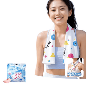 巴迪高 冰感毛巾涼感濕巾冷感擦汗運動清涼降溫冰巾 【元氣白桃 6條】冰爽3h