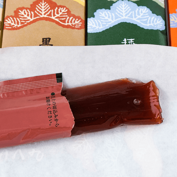 요칸 아즈키 팥 젤리 135g 혼합 맛 팥+오구라 흰 팥+갈색 설탕+녹차+구운 녹차 9