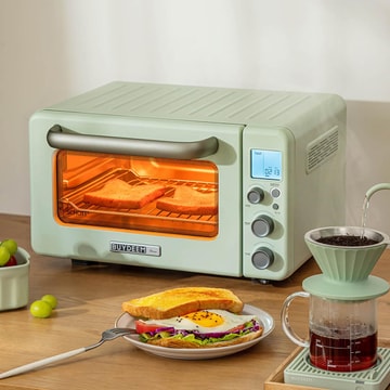 BUYDEEM北鼎 迷你檯面電烤爐 氣炸烤雞 發酵烘焙桌上型烤箱 淺衫綠 T10CG 12公升