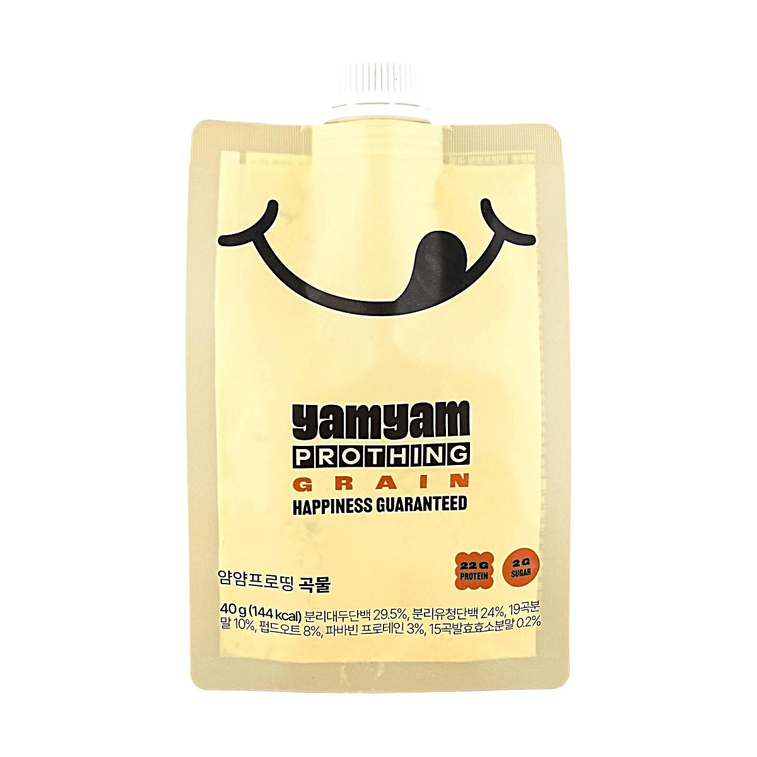 韓國YAMYAM 脆脆蛋白奶昔 蛋白粉 穀物原味 高蛋白飽腹代餐 7袋*40g【每袋含蛋白質22g】 7