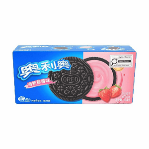 Strawberry Flavor Sandwich Biscuits 6.84oz 【Classic Chocolate Cookie】【Fresh Fruit Flavor Filling】
