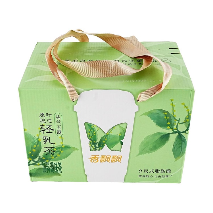 XIANGPIAOPIAO Longjing Green Tea Milk Tea 6 cups 14.6 oz【0 Non